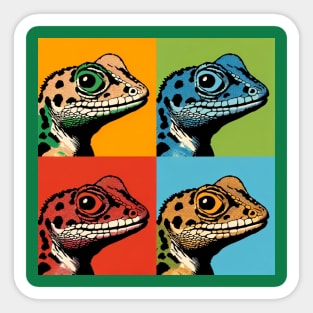 Pop Anole Art - Cool Lizard Sticker
